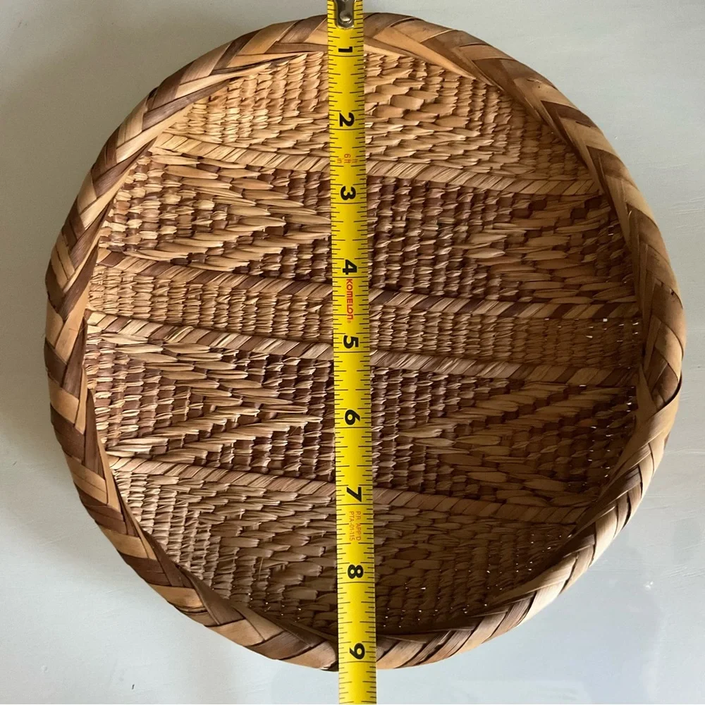 Boho Round Flat Basket